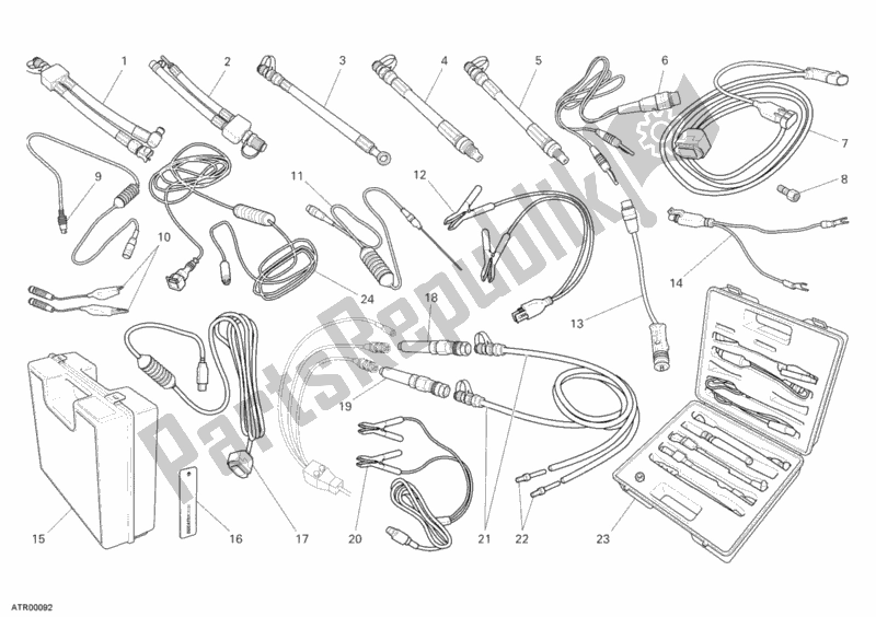 Todas as partes de Instrumento De Verificação De Pressão do Ducati Superbike 1098 S Tricolore USA 2008